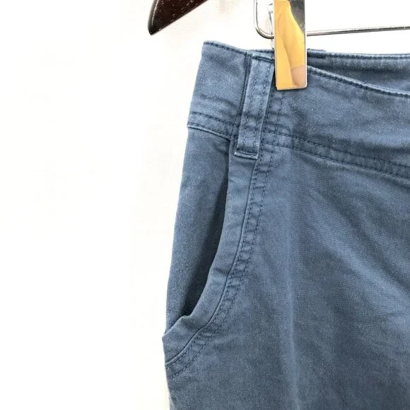 Athleta ankle zip cargo pants organic cotton blend blue outdoor hiking cropped 6 - Picture 2 of 10